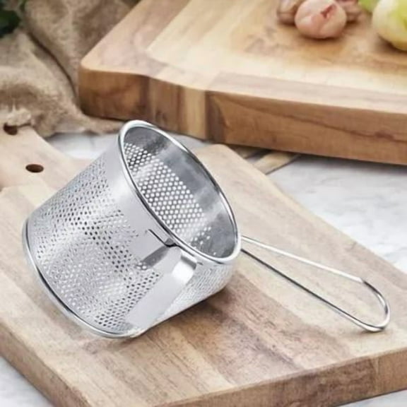 SOPOTUTU Hot Pot Drain Colander with Handle, Round Side Strainer for Hot Pot, Assorted Colors, Kitchen Draining Tool 1 Pc