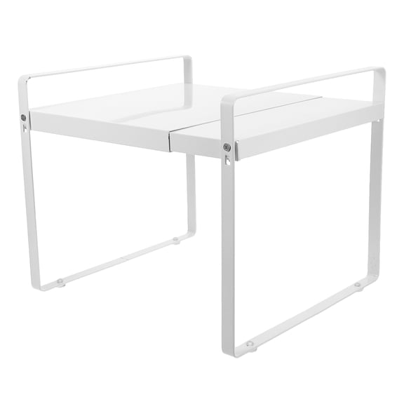 SOPOTUTU Expandable Kitchen Cabinet Shelf Organizer Stackable Countertop Storage Rack for Kitchen Bathroom Adjustable for Versatile Use