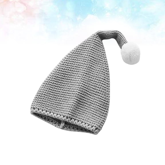 SOPOTUTU Kids Grey Knit Hat Made of Yarn Soft and Comfortable Warm Hat with Stitching for Winter