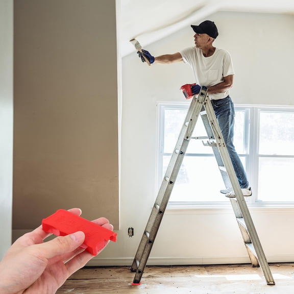 SOPOTUTU Ladder Cover Caps Ladder End Cap Cover Anti-slip Red Material for Ladder Accessories 1 Set