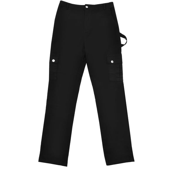 SOPOTUTU Black High Waisted Cargo Pants for Women with Multiple Pockets, Comfortable Daily Wear Trousers