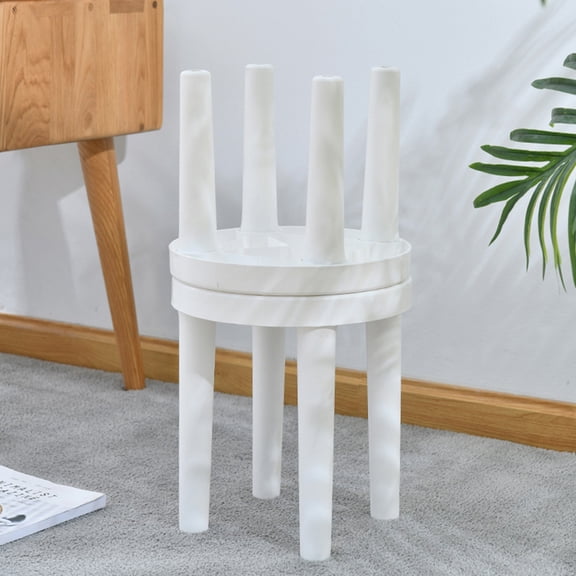 SOPOTUTU Lightweight Non Skid Three Legged Stool for Home Kitchen Bath and Living Room