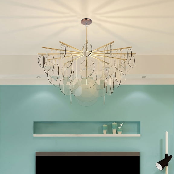 SOPOTUTU Rose Plated Gold Metal Ceiling Light Base for Chandelier Mounting 1Set