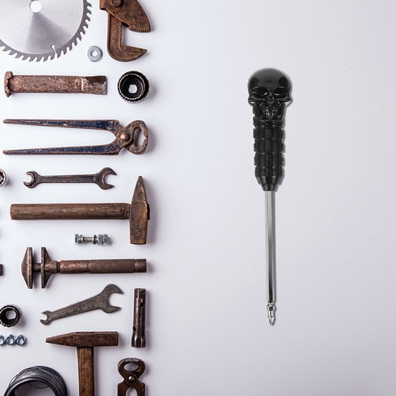 SOPOTUTU Black Skull Head Screwdriver Multi-Use Plastic Metal for Repairing