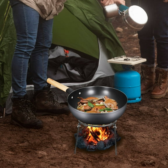 SOPOTUTU Heavy Duty Steel Campfire Tripod Stove Rack for Outdoor Cooking, Camping, Hiking, BBQ, and Backyard Use