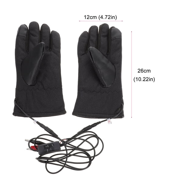 SOPOTUTU 1 Pair Gloves Motorcycle with Temperature Adjustment PU Material for Winter