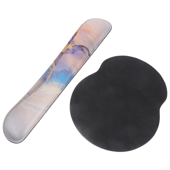 SOPOTUTU Ergonomic Desk Palm Rest Mouse Pad with Non- Rubber Wrist Support for Office, Home, and Back to School Use