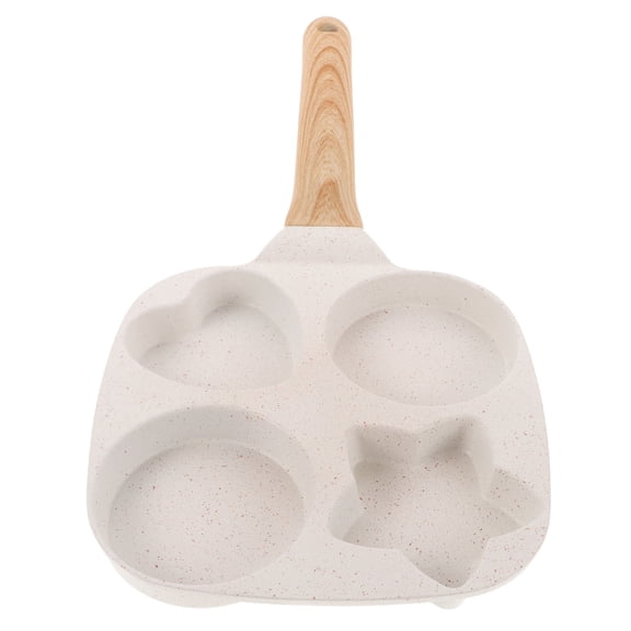 SOPOTUTU Grey Nonstick Pancake Pan for Eggs with 4 Sections and Comfortable Handle