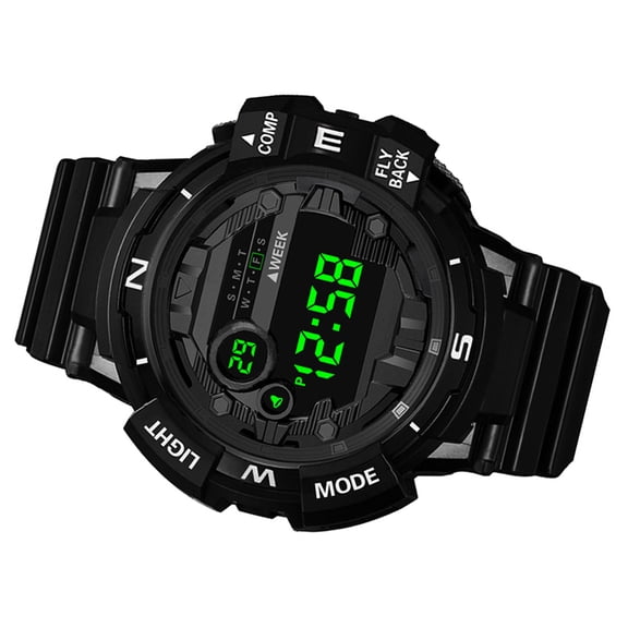SOPOTUTU Black Outdoor Sports Watch with Adjustable Band, Multi-Functional Digital Features for Lifestyle Use