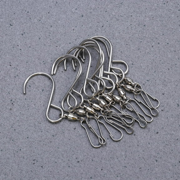 SOPOTUTU 6Pcs Stainless Steel S-Shaped Hook with 360 Degree Rotating Design for Outdoor Use