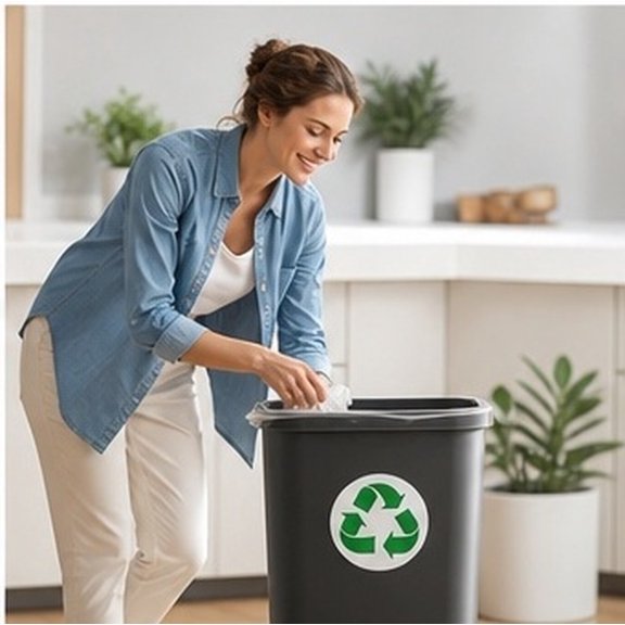SOPOTUTU PVC Recycling Bin Stickers, Trash Can Decals for Garbage Cans, Containers and Smooth