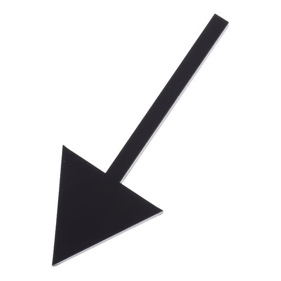 SOPOTUTU Peel and Stick Black Acrylic Arrow Directional Sign for Offices Malls and Warehouses