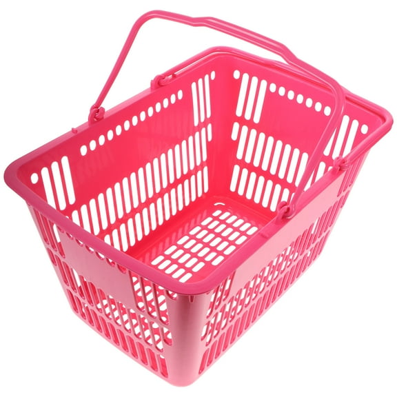 SOPOTUTU Fashionable Pink Plastic Basket for Cosmetic and Sundries Organization