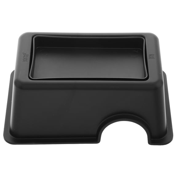 SOPOTUTU Black Reptile Food Water Dish with Hollow Habitat for Lizards and Snakes Tank Accessories