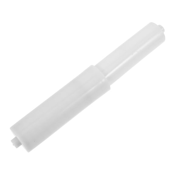 SOPOTUTU White Plastic Toilet Roll Holder with Retractable Rod and Slip-Resistant Design for Home Use