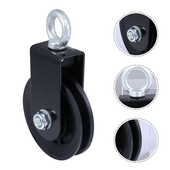 SOPOTUTU Black Fitness Pulley Training Device Silent Cable Pulley for Back Shoulders and Core