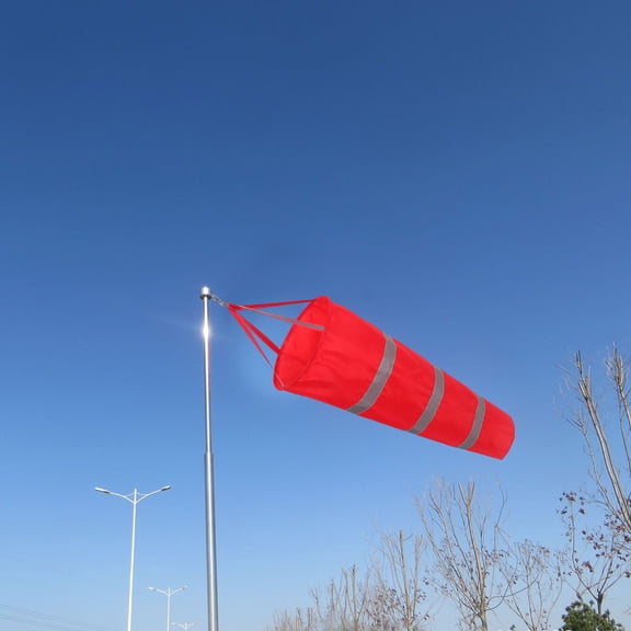 SOPOTUTU Red Reflective Waterproof Windsock Flag for Home Use Wind Measurement and Safety Signaling