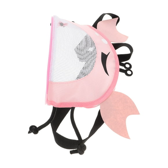SOPOTUTU Seashell Collecting Bag Mesh Beach Bag Pink 1Pack For Beach Trips