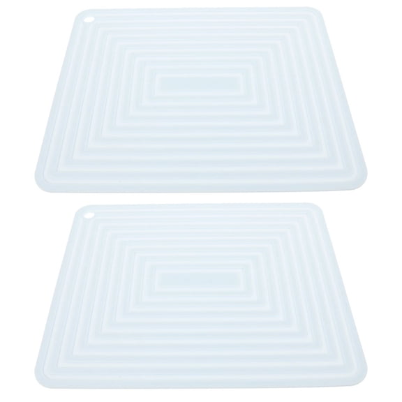 SOPOTUTU Silicone Trivet Mats, Non- Protective Pads, 2-Pack for Kitchen, Dining, and Home Use