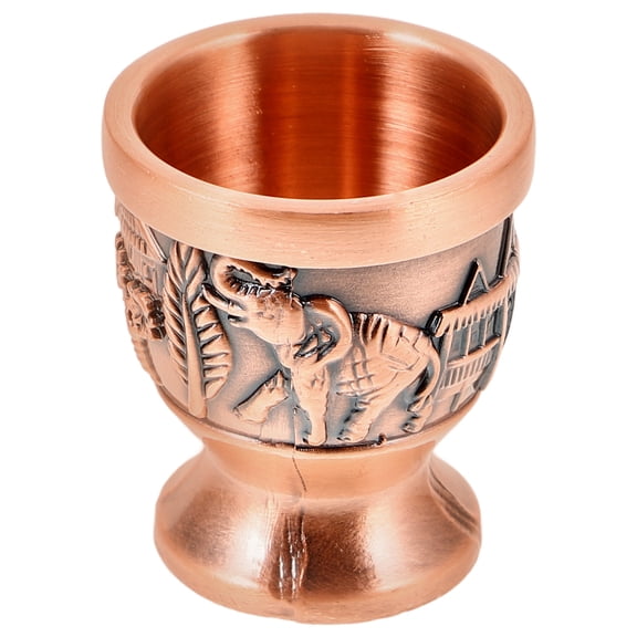 SOPOTUTU Small Wine Glasses Zinc Alloy Vintage Metal Shot Glass Home Decor Multi 1Pack 1.57*1.38*1.38in