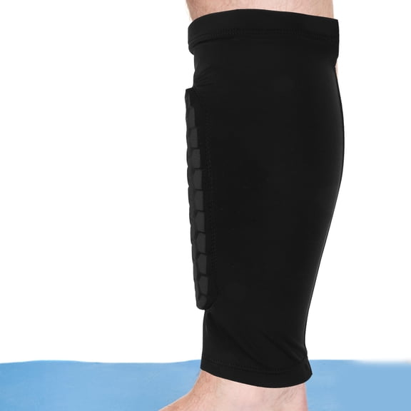 SOPOTUTU Men's Soccer Shin Guards Black 2-Pack EVA Protective Gear 12.18 x 6.37 x 0.39 inches