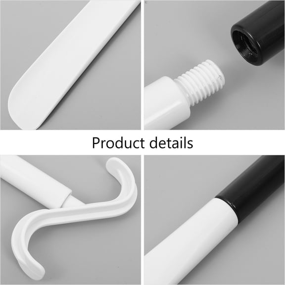 SOPOTUTU Plastic Dressing Stick with Sock Remover Tool for Seniors, Elderly, and Home Use, Easy Grip Aid