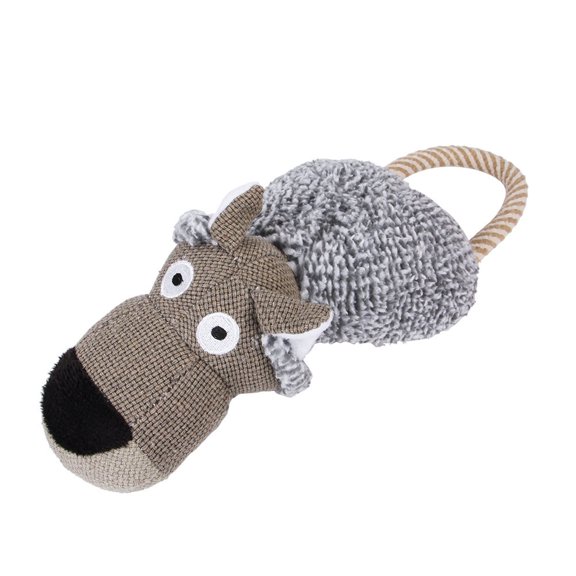 SOPOTUTU Soft Plush Pet Toys with Bell, 2 Count Funny Animal