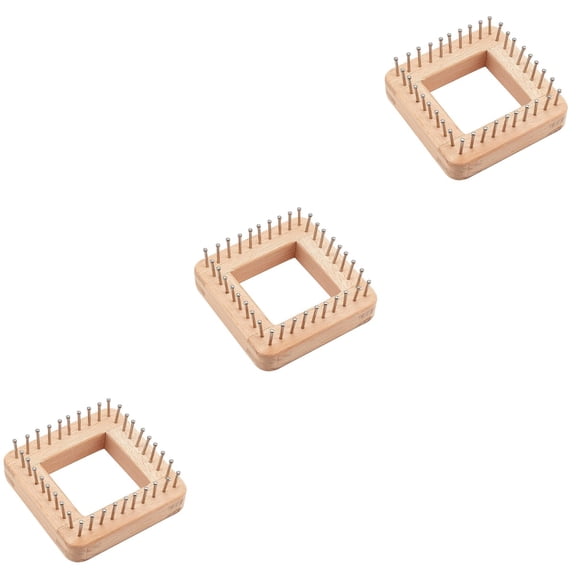 SOPOTUTU Sopotutu Hat Scarf Loom Beige Wooden DIY Knitting Tool for Hats and Scarves 3Pcs