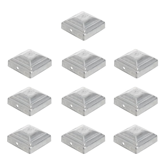 SOPOTUTU Square Iron Post Covers for Fence Posts, 10 Count Outdoor Caps