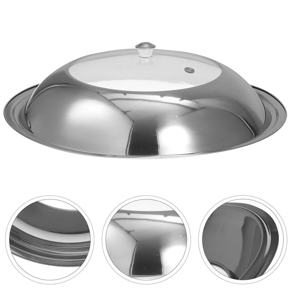 SOPOTUTU Cooking Pot Stainless Lid Silver Multi Functional 1Pcs