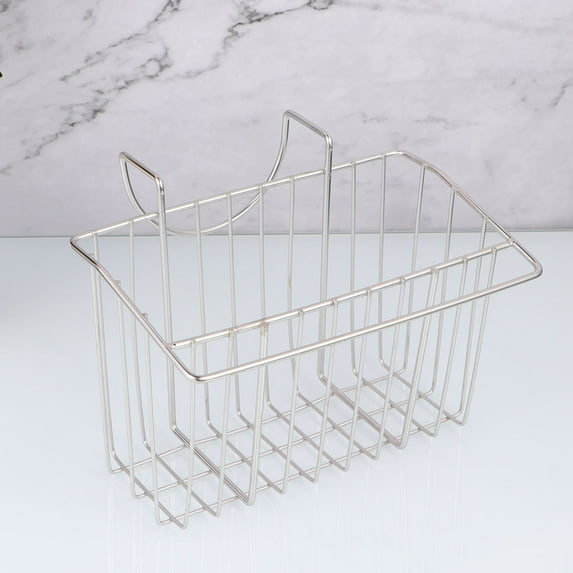 SOPOTUTU Stainless Steel Kitchen Sink Organizer with Hooks, Hanging Storage Rack for Dish Drying and Kitchen Accessories