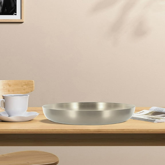 SOPOTUTU Metal Serving Tray Silver 1Set for Dinner Parties