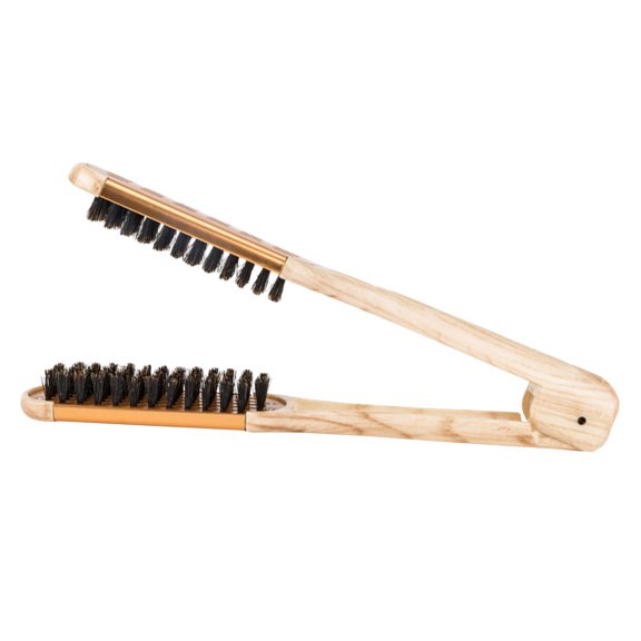 SOPOTUTU Golden ABS Hair Straightening Comb for Home Use, Multifunctional V Shaped Hair Clamp, Easy Styling, Durable, 1 Piece