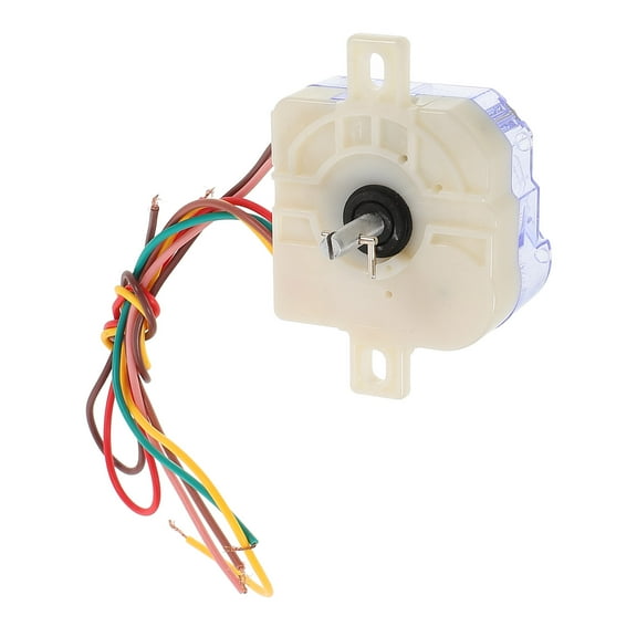 SOPOTUTU White Plastic Switch Wash Timer with 6 Wire Control Panel for Laundry Machines 9x6.5x5.6 cm Replacement Part