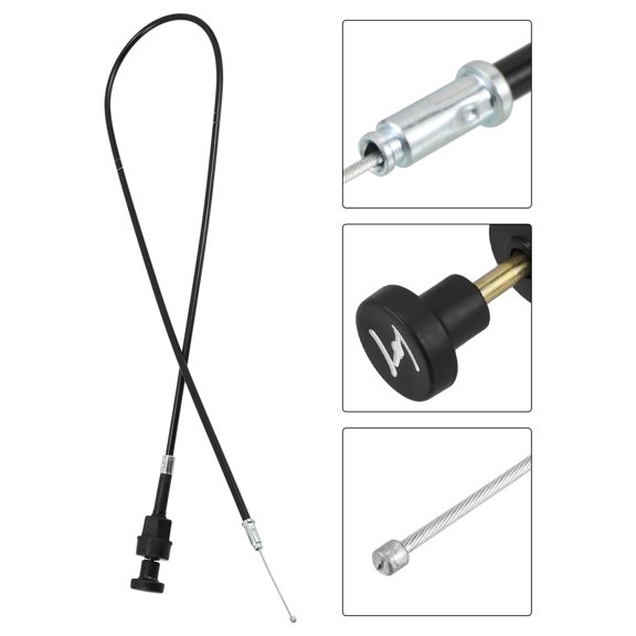 SOPOTUTU Replacement Motorcycle Throttle Cable for Smooth Control ABS Metal Black Fits Various Terrains 6.5ft