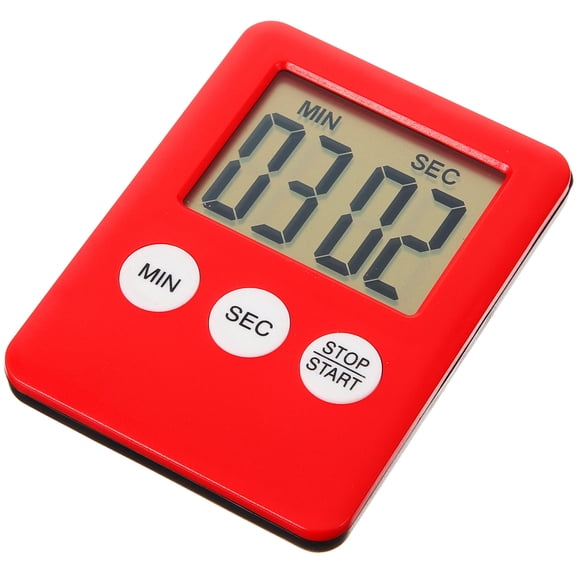 SOPOTUTU Functional Red Kitchen Timer Portable and Stylish Timer for Pancakes and Cookies