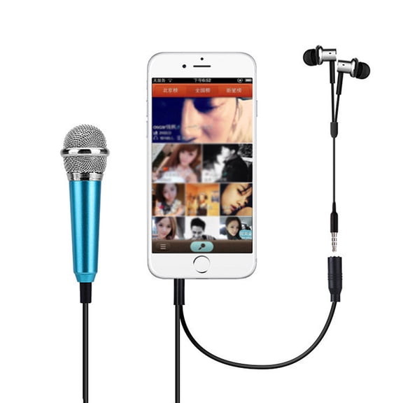 SOPOTUTU 2-Pack K Song Microphones for Smartphones with 3.5mm Audio Jack, Compact and Portable Design