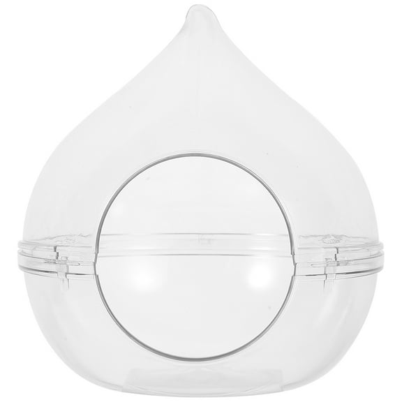 SOPOTUTU Transparent Acrylic Hamster Bath Basin Sand Box Small Pet Bathroom Accessory