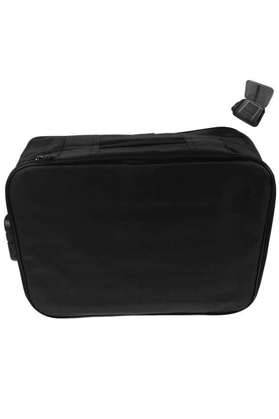 Portable File Pouch with Handle and Lock for Secure Document Storage and Easy Organization