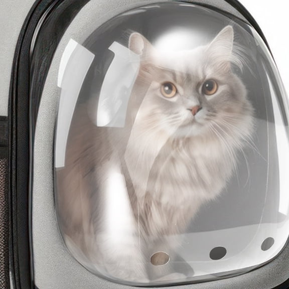 SOPOTUTU Transparent Pet Carrier Bubble Window with Clear View and Ventilation for Comfortable Travel
