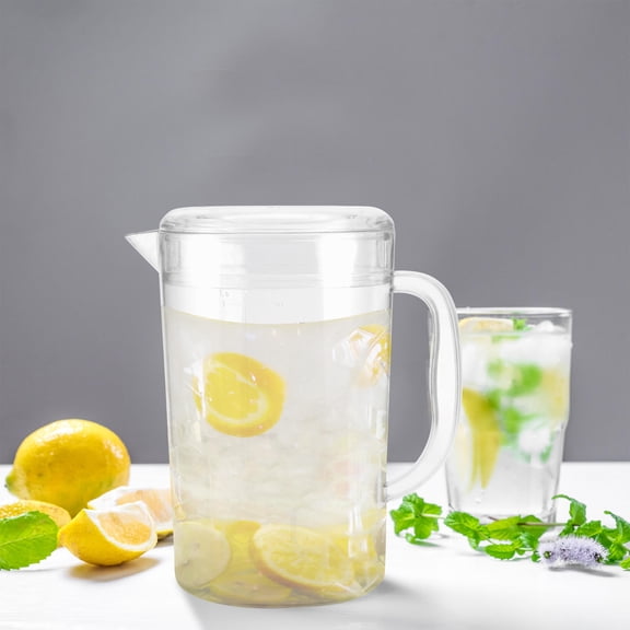 SOPOTUTU Transparent Water Kettle with Lid, Comfort Grip Handle, Easy Pouring, Glass, Electric Kettle for Home and Office