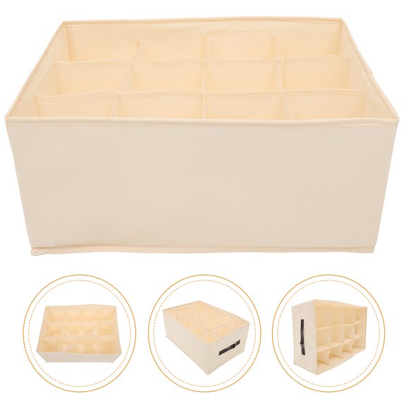 SOPOTUTU Beige Multifunctional Closet Storage Box with Large Capacity for Clothes and Socks