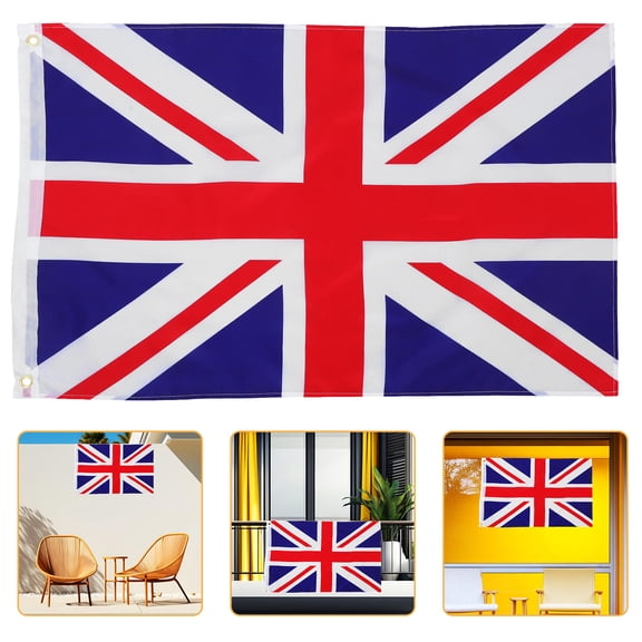 SOPOTUTU Union Jack Flag Multi Polyester Durable for Celebration and Education