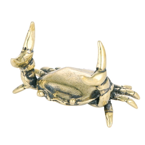 SOPOTUTU Vintage Brass Crab Statue Creative Indoor Tabletop Decor
