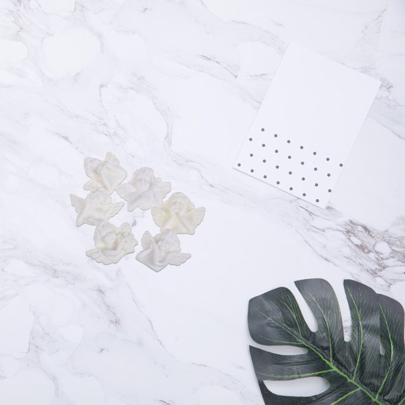 SOPOTUTU White Angel Shape Resin Figurine Ornaments for Decoration Compact Size and Use 36pcs