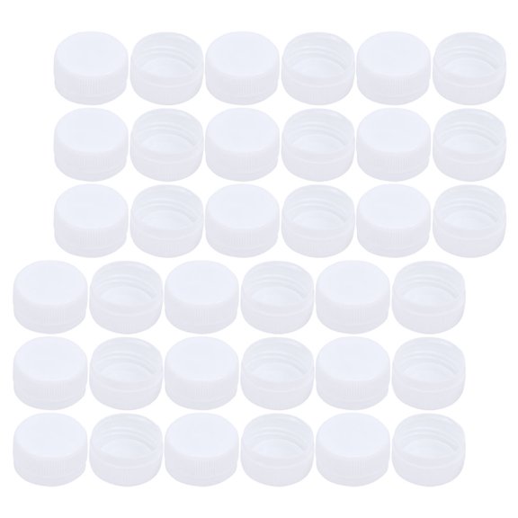 SOPOTUTU White Plastic Bottle Caps for DIY Craft 200pcs LeakProof Reusable Drinking lids 1.5 inches