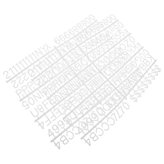 SOPOTUTU White Plastic Letter Board Characters for Poster Board Versatile Use Easy Installation 2Pcs