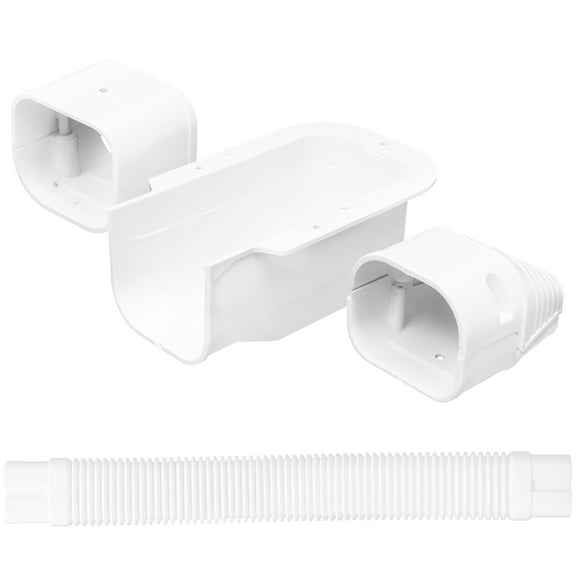 SOPOTUTU 1Set Lightweight White Line Set Cover for Central Air Conditioner Tubing