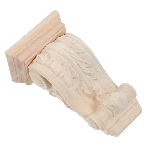 SOPOTUTU Khaki Carved Wood Corbel Rustic Decorative European Style for Door and Furniture Trim