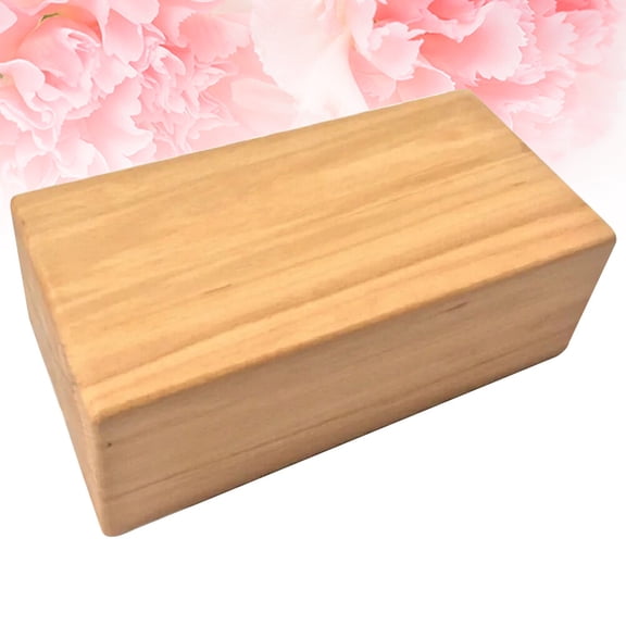 SOPOTUTU Wooden Yoga Practice Bricks Yellow High Density Solid Wood Easy to Clean
